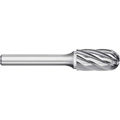 Titan USA - Burrs; Head Shape: Cylinder Ball End ; Industry Specification: SC-1NF ; Tooth Style: Aluma Cut ; Cutting Diameter (Inch): 1/4 ; Cutting Diameter (Decimal Inch): 0.2500 ; Shank Diameter (Inch): 1/4 - Exact Industrial Supply