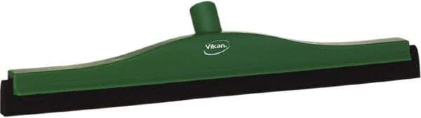 Vikan - 20" Foam Rubber Blade Bench Squeegee - Double Edge, Green, Plastic Holder - Top Tool & Supply