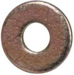 Made in USA - #0 Screw, Grade 1008/1010 Steel Standard Flat Washer - 0.078" ID x 0.188" OD, 0.02" Thick, Cadmium-Plated Finish, Meets Military Specifications - Top Tool & Supply