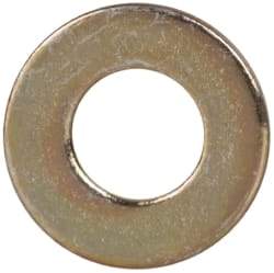 Made in USA - #4 Screw, Grade 1008/1010 Steel Standard Flat Washer - 1/8" ID x 1/4" OD, 0.02" Thick, Cadmium-Plated Finish, Meets Military Specifications - Top Tool & Supply