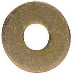 Made in USA - #4 Screw, Grade 1008/1010 Steel Standard Flat Washer - 1/8" ID x 3/8" OD, 0.03" Thick, Cadmium-Plated Finish, Meets Military Specifications - Top Tool & Supply