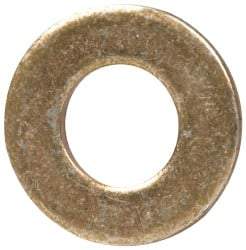 Made in USA - #6 Screw, Grade 1008/1010 Steel Standard Flat Washer - 0.156" ID x 0.312" OD, 0.03" Thick, Cadmium-Plated Finish, Meets Military Specifications - Top Tool & Supply