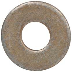 Made in USA - #6 Screw, Grade 1008/1010 Steel Standard Flat Washer - 0.156" ID x 3/8" OD, 0.042" Thick, Cadmium-Plated Finish, Meets Military Specifications - Top Tool & Supply