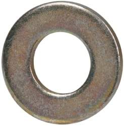 Made in USA - #8 Screw, Grade 1008/1010 Steel Standard Flat Washer - 0.188" ID x 3/8" OD, 0.042" Thick, Cadmium-Plated Finish, Meets Military Specifications - Top Tool & Supply