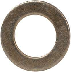 Made in USA - #10 Screw, Grade 1008/1010 Steel Standard Flat Washer - 0.219" ID x 0.365" OD, 0.03" Thick, Cadmium-Plated Finish, Meets Military Specifications - Top Tool & Supply