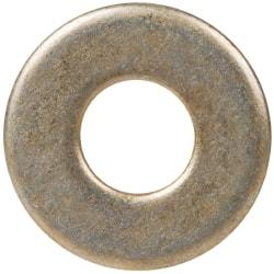 Made in USA - #10 Screw, Grade 1008/1010 Steel Standard Flat Washer - 0.219" ID x 1/2" OD, 0.048" Thick, Cadmium-Plated Finish, Meets Military Specifications - Top Tool & Supply