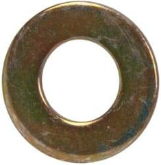 Made in USA - 5/16" Screw, Grade 1008/1010 Steel Standard Flat Washer - 0.344" ID x 0.688" OD, 0.06" Thick, Cadmium-Plated Finish, Meets Military Specifications - Top Tool & Supply