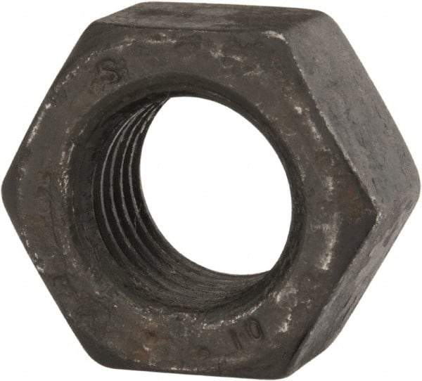 Value Collection - M30x3.50 Steel Right Hand Hex Nut - 46mm Across Flats, 24mm High, Uncoated - Top Tool & Supply