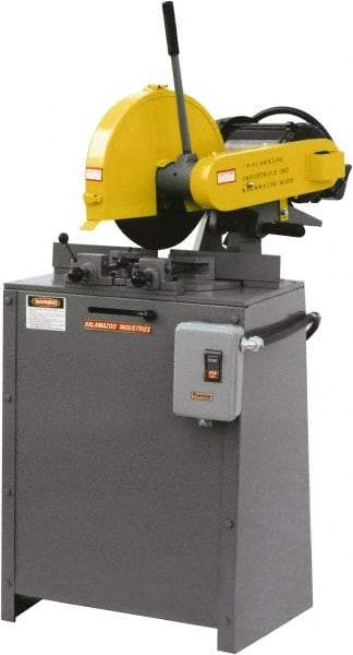 Kalamazoo - 14" Blade Diam, 1" Arbor Hole, Miter Chop & Cutoff Saw - 4,400 RPM, 5 hp, 220 Volts, 1 Phase - Top Tool & Supply