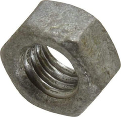 Value Collection - 5/16-18 UNC Steel Right Hand Hex Nut - 1/2" Across Flats, 17/64" High, Hot Dipped Galvanized Finish - Top Tool & Supply