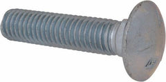 Value Collection - 7/16-14 UNC 2" Length Under Head, Standard Square Neck, Carriage Bolt - Grade 5 Steel, Zinc-Plated Finish - Top Tool & Supply