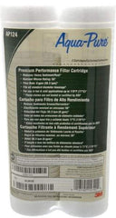 3M Aqua-Pure - 2-1/2" OD, 50µ, Cellulose Fiber Graded-Density Cartridge Filter - 9-3/4" Long, Reduces Dirt & Rust - Top Tool & Supply