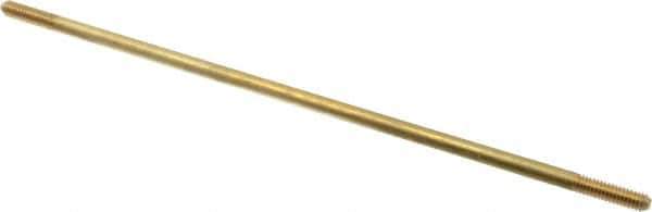 Made in USA - 10" Long, 1/4-20 Thread, Float Valve Rod - Brass, 1/2" Thread Length - Top Tool & Supply