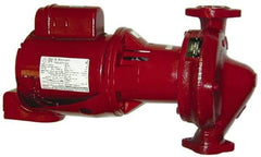 Bell & Gossett - 1/2 hp, 23" Long, 1 Phase, Cast Iron Housing, Cast Bronze Impeller, Inline Circulator Pump - 115/230 Volt, 60 Hz, 13-1/2" Flange Width, Flanges Included, Bell & Gossett Part No. 60-15, 175 Max psi, ODP Motor - Top Tool & Supply