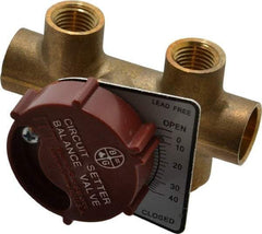 Bell & Gossett - 2" Pipe, Solder End Connections, Inline Calibrated Balance Valve - 5-1/8" Long, 4-1/8" High, 300 Max psi, Brass Body - Top Tool & Supply