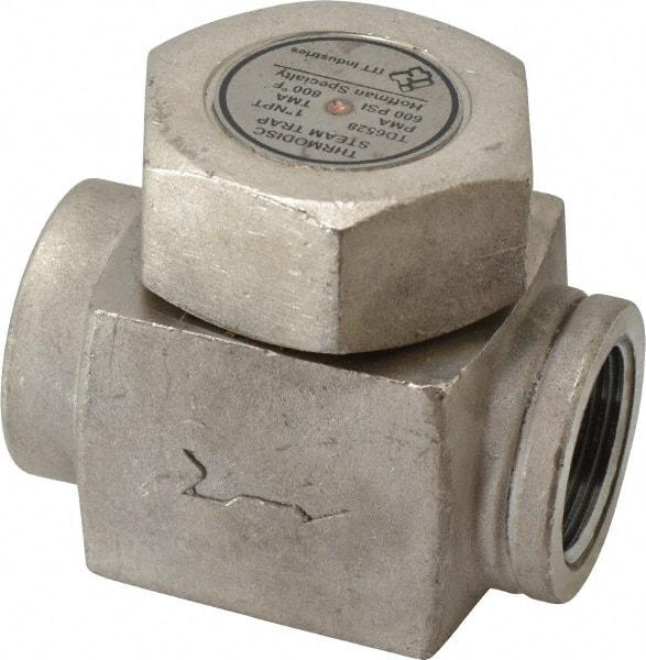 Hoffman Speciality - 1 Female" Pipe, Stainless Steel Thermodisc Steam Trap - 600 Max psi - Top Tool & Supply