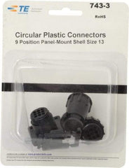 Tyco/Amp - Panel Mount Plug and Receptacle Kit - 13 to 9 AWG Compatible Wire Size - Top Tool & Supply