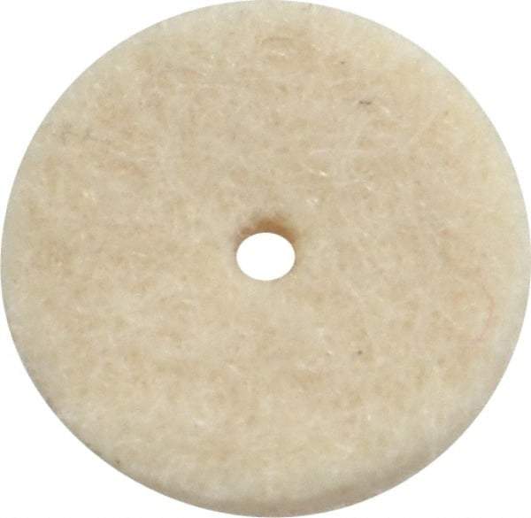 Made in USA - 1/2" Diam x 1/8" Thick Unmounted Buffing Wheel - Polishing Wheel, 1/64" Arbor Hole, Soft Density - Top Tool & Supply