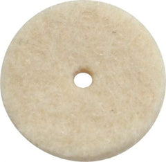 Made in USA - 1/2" Diam x 1/8" Thick Unmounted Buffing Wheel - Polishing Wheel, 1/64" Arbor Hole, Soft Density - Top Tool & Supply