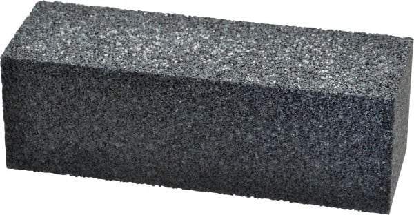 Made in USA - 6" Long x 2" Wide x 2" Thick, Silicon Carbide Sharpening Stone - Plain Rectangle, 24 Grit, Very Coarse Grade - Top Tool & Supply