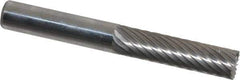 Atrax - 1/4" Cut Diam, 1/4" Shank Diam, Cylinder with End Cut Head Single Cut Burr - Carbide, End Cut End, 1" LOC, 2" OAL - Top Tool & Supply