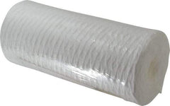 Pentair - 4-1/2" OD, 1µ, Polypropylene String-Wound Cartridge Filter - 9-7/8" Long, Reduces Sediments - Top Tool & Supply