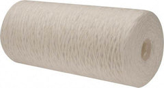 Pentair - 4-1/2" OD, 25µ, Polypropylene String-Wound Cartridge Filter - 9-7/8" Long, Reduces Sediments - Top Tool & Supply