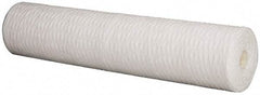 Pentair - 4-1/2" OD, 1µ, Polypropylene String-Wound Cartridge Filter - 20" Long, Reduces Sediments - Top Tool & Supply