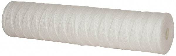 Pentair - 4-1/2" OD, 25µ, Polypropylene String-Wound Cartridge Filter - 20" Long, Reduces Sediments - Top Tool & Supply