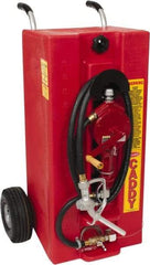 Made in USA - 28 Gal Gas Fuel Caddy - Red, Polyethelyne - Top Tool & Supply