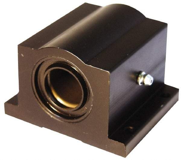 L.M76 - 0.6255" Inside Diam, Closed Single Pillow Block Linear Bearing - 2-1/2" Overall Width - Top Tool & Supply