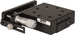 Parker - 29 Kg Capacity, M5 Mount Hole, 13mm Travel, Precision Ball Bearing Table with Side Drive - X-Y Stage, 8 Mounting Holes, 65mm Long x 66-1/2mm Wide x 25.4mm High - Top Tool & Supply