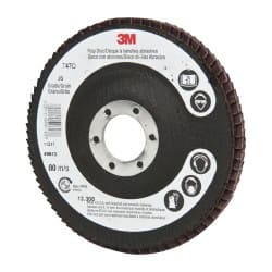 3M - 4-1/2" 36 Grit 7/8" Center Hole Type 27 Ceramic Flap Disc - Top Tool & Supply