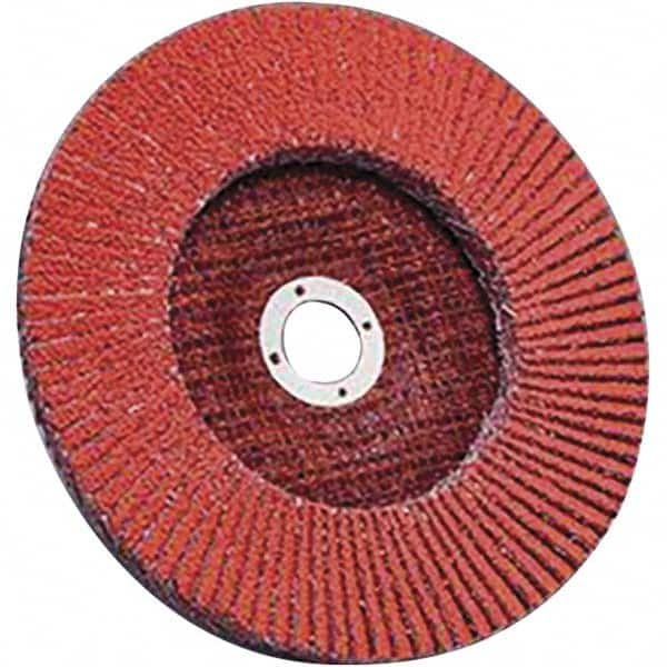 3M - 4-1/2" 50 Grit 7/8" Center Hole Type 27 Ceramic Flap Disc - Top Tool & Supply