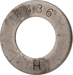 Value Collection - 1-1/4" Screw, Grade SAE 1035-1050 Steel Structural Flat Washer - 1-3/8" ID x 2-1/2" OD, Plain Finish - Top Tool & Supply