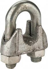 Value Collection - 9/16" Wire Rope U-Bolt Clip - Malleable Iron, Galvanized - Top Tool & Supply