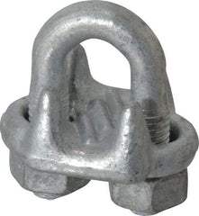 Value Collection - 1/2" Wire Rope U-Bolt Clip - Forged Steel, Galvanized - Top Tool & Supply