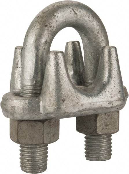 Value Collection - 1" Wire Rope U-Bolt Clip - Forged Steel, Galvanized - Top Tool & Supply