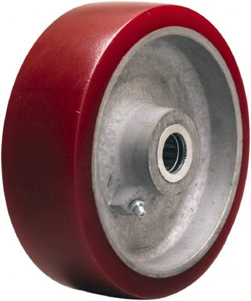 Hamilton - 6 Inch Diameter x 2 Inch Wide, Polyurethane on Aluminum Caster Wheel - 1,200 Lb. Capacity, 2-3/16 Inch Hub Length, 1/2 Inch Axle Diameter, Straight Roller Bearing - Top Tool & Supply