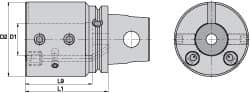 Kennametal - 40mm Bore Diam, 80mm Body Diam x 105mm Body Length, Boring Bar Holder & Adapter - 76mm Bore Depth, Internal & External Coolant - Exact Industrial Supply