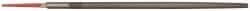 Simonds File - 8" Long, Second Cut, Round American-Pattern File - Double Cut, Tang - Top Tool & Supply