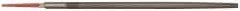 Simonds File - 8" Long, Second Cut, Round American-Pattern File - Double Cut, Tang - Top Tool & Supply