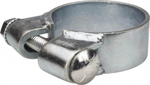 Made in USA - 2.42" ID, Steel Zinc Plated BCE Band Style Clamp - 0.12" Thick, 2-1/4" Hose - Top Tool & Supply