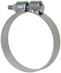 Made in USA - 4.67" ID, Steel Zinc Plated BCE Band Style Clamp - 0.12" Thick, 4-1/2" Hose - Top Tool & Supply