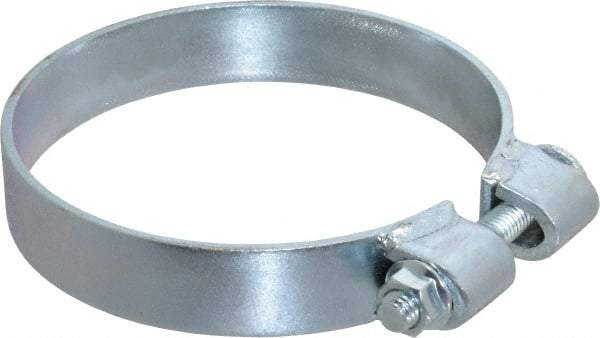 Made in USA - 5.17" ID, Steel Zinc Plated BCE Band Style Clamp - 0.12" Thick, 5" Hose - Top Tool & Supply