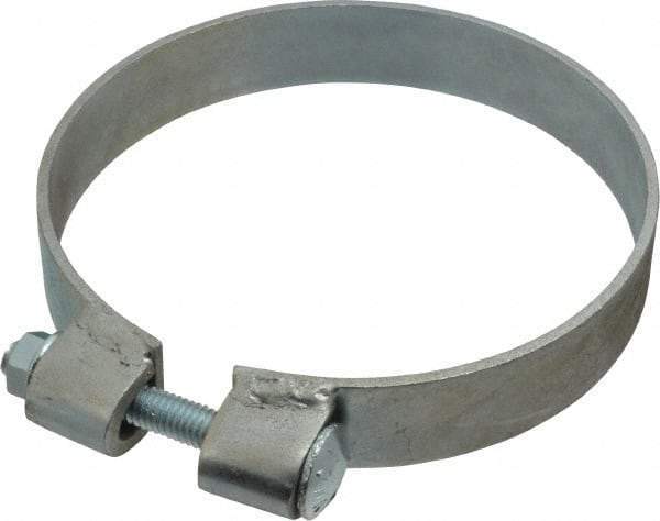 Made in USA - 5.67" ID, Steel Zinc Plated BCE Band Style Clamp - 0.12" Thick, 5-1/2" Hose - Top Tool & Supply