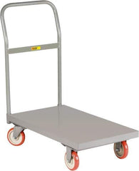 Little Giant - 1,200 Lb Capacity Steel Deck Platform Truck - Steel Deck, 24" OAW, 36" Platform Length, Polyurethane Casters - Top Tool & Supply