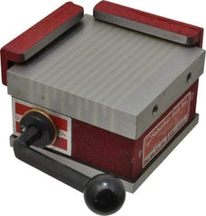 Suburban Tool - Fine Pole Square Permanent Magnetic Block Chuck - 4" Long x 4" Wide x 2-5/8" High, Ceramic - Top Tool & Supply