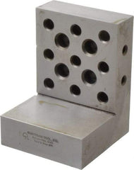 Suburban Tool - 3" Wide x 4" Deep x 3" High Steel Precision-Ground Angle Plate - Standard Plate, Machined Holes on Surface, Open End, 1" Thick, Single Plate - Top Tool & Supply