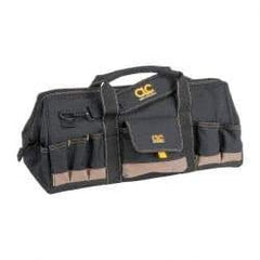 CLC - 32 Pocket Brown & Green Polyester Tool Bag - 24" Wide x 11" Deep x 12" High - Top Tool & Supply